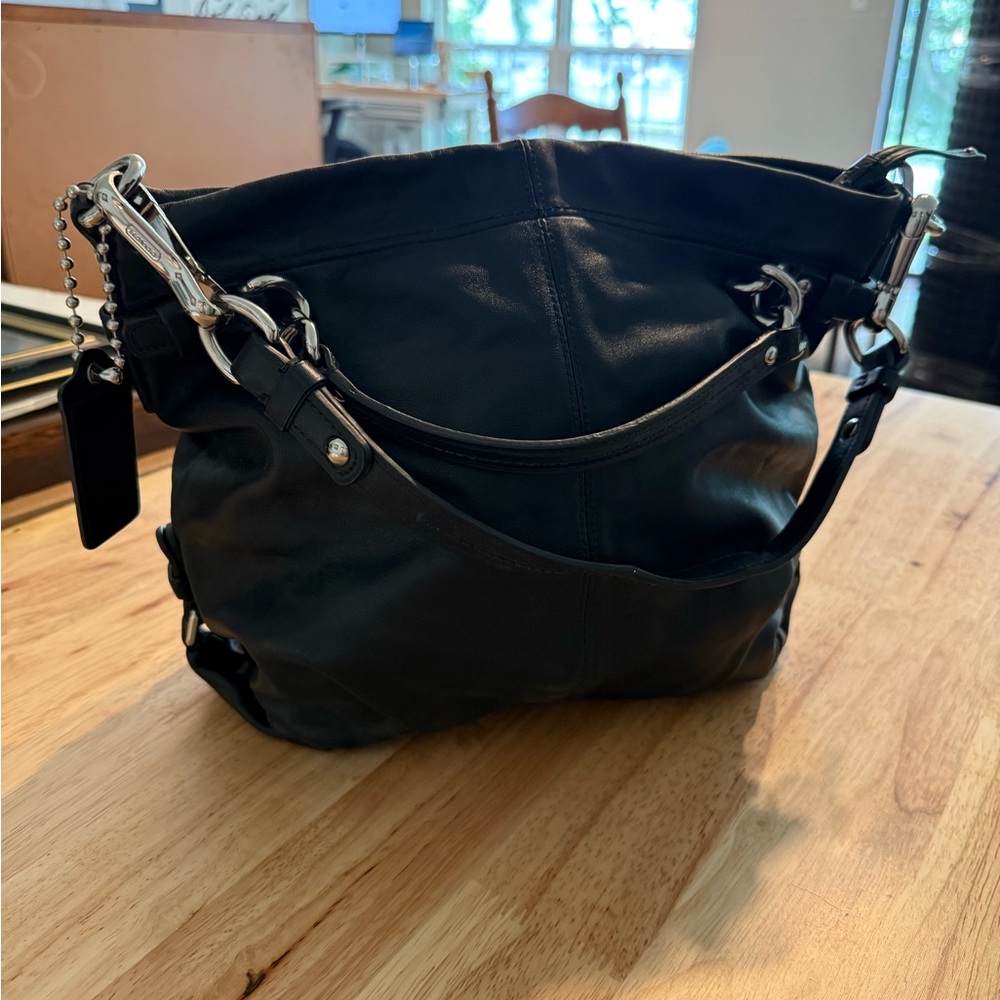 2009 Coach Brooke Black Leather Handbag